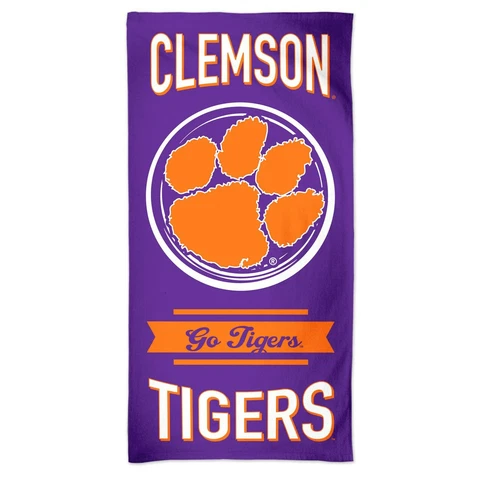 CLEMSON TIGERS 100% COTTON 30" X 60" BEACH TOWEL FROM WINCRAFT Cover