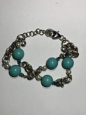 Brighton Two Strand Turquoise Crystals Bracelet - Image 1 of 4