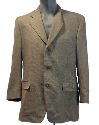 Blazer italiano Canali Milano para hombre talla 52 R marrón Foto 1 de 4