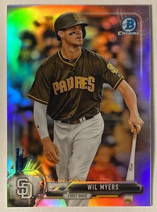 2017 Bowman Chrome Refractor Card #11 Wil Myers SD Padres 338/499 - Picture 1 of 7