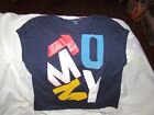 Tommy Hilfiger Girls TOMMY Shirt Size 10-12 Black w/ Colorful Letters NICE!