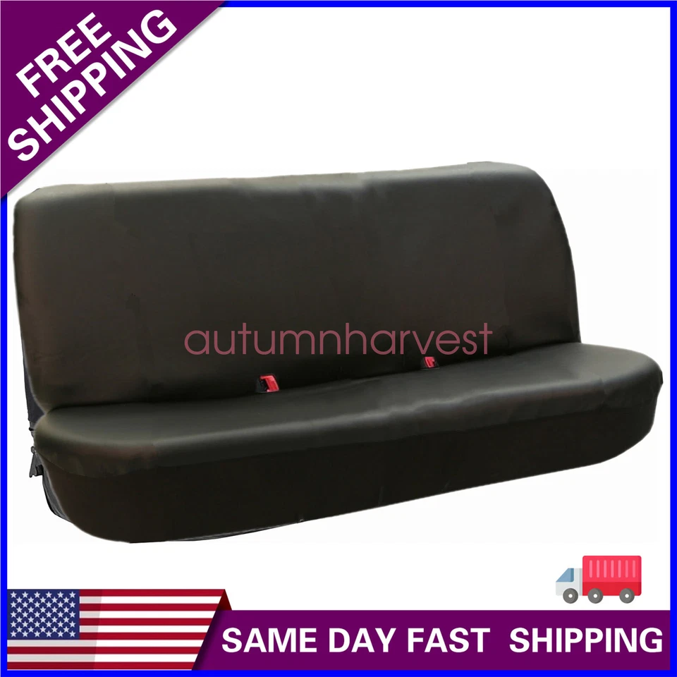 Truck Pickup Full Size Bench Leather Seat Cover For Chevrolet Dodge Ford - Image 1 of 4