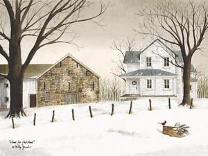 Billy Jacobs Home for Christmas Farm Cardinal Art Print 12 x 9