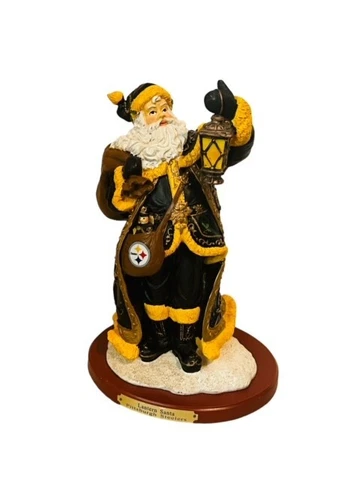 Pittsburgh Steelers Santa Figurine Memory Company Lantern NFL Limited Sculpture Cover