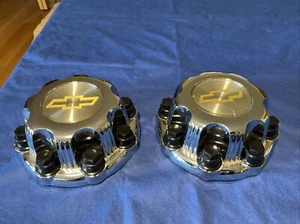 (2) OEM Chevy 8 lug wheel center cap 2500 3500 4500 99 up 5079C - Picture 1 of 8