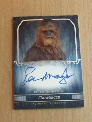 2015 Topps Star Wars Masterwork on-card autograph Peter Mayhew CHEWBACCA - Image 1 of 2