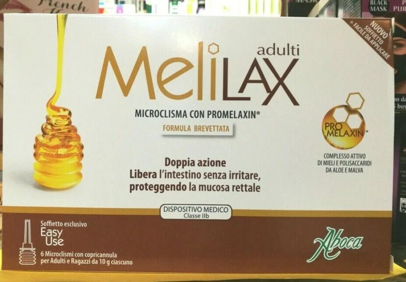MELILAX adulti e ragazzi ABOCA 6 microclismi da 10 g ciascuno