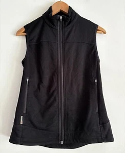 Icebreaker Ladies Vest Size Small Black 100% Merino Wool Gilet Pockets High Neck - Picture 1 of 14