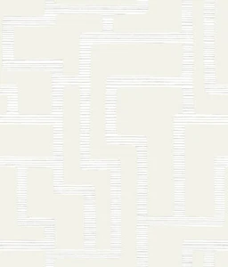 York Black and White Resource Library BW3832 Graphic Polyomino Wallpaper Pearl - Picture 1 of 3