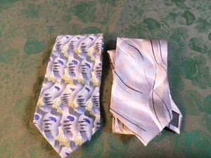 2-1996/2004 J. Garcia 100% Silk Neckties-Perot's Dream/Courtyard Performance - Picture 1 of 13