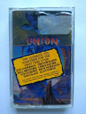 Yes Union Cassette Tape 1991 Progressive Art Rock Album Hype Sticker SEALED - Image 1 of 4