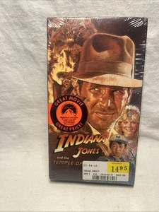 Sealed Indiana Jones VHS Temple Of Doom New 1984 Sealed Rare Orange Paramount - Picture 1 of 7