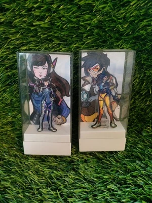 2 Overwatch 3-Inch Collectible Enamel FiGPiN Wave 1 - D.Va & Tracer - Image 1 of 4