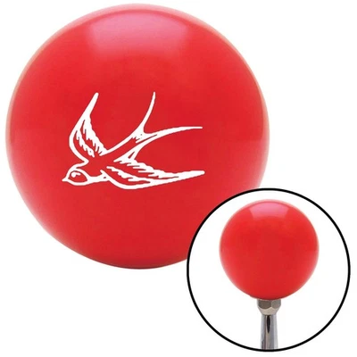 White Swallow Red Shift Knob w/ M16x1.5 Insert Shifter Auto Manual Custom Brody - Image 1 of 4