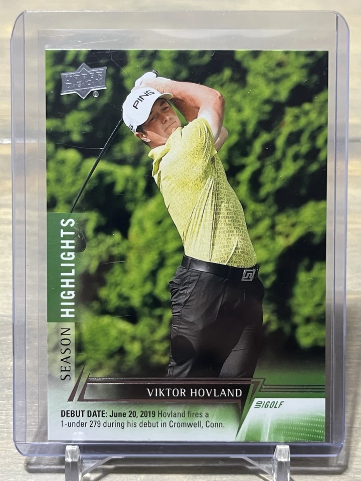 2024 Upper Deck Golf Viktor Hovland #65 Season Highlights Team Europe - Image 1 of 2