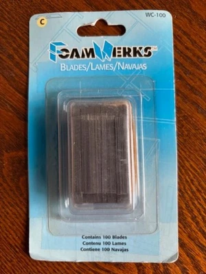 FoamWerks WC-100 Cuchillas de Repuesto, Pack de 100, Estilo C, Nuevas en Caja Foto 1 de 2