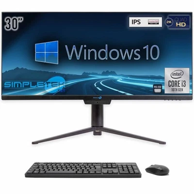 Aio All IN One i3 21:9 Ultrawide 30 " Windows 10 4GB 120GB 2K IPS PC Wifi 6 PC - Image 1 of 4