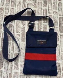 Bolso Bandolera Mensajero Polo Sport Ralph Lauren De Colección Spellout Nylon Unisex Años 90 - Imagen 1 de 11