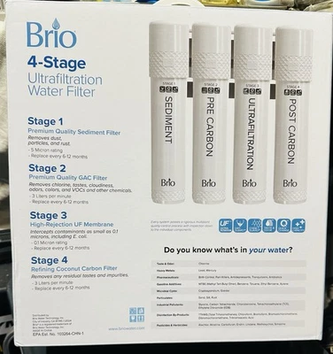 Brio 4-Stage Ultrafiltration Water Filter Replacement Kit - Brand New - Image 1 of 2