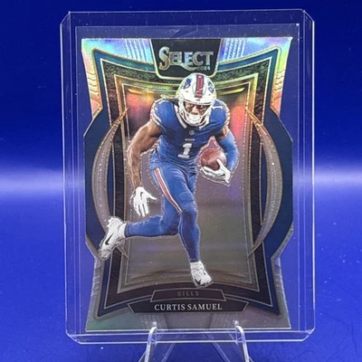 2024 Panini Select - Concourse Curtis Samuel #23 Silver Prizm Die-Cut Blue - Image 1 of 2