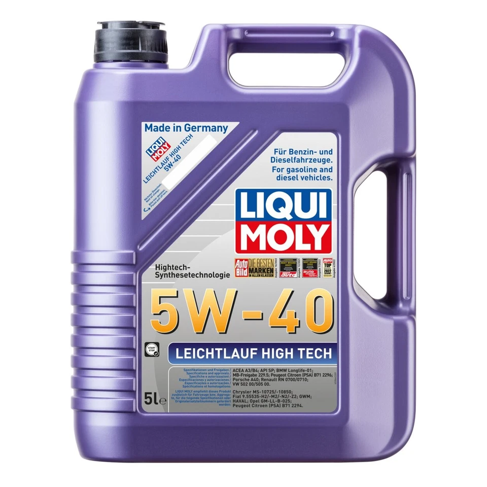 Motoröl LIQUI MOLY 3864 Leichtlauf High Tech 5W-40 Motorenöl Motor Öl 5 Liter - Bild 1 von 1