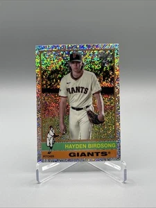 2025 Topps Heritage HAYDEN BIRDSONG RC SILVER SPARKLE CHROME #324 Giants Rookie - Picture 1 of 2