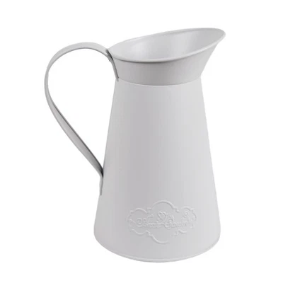 Rustic Metal Farmhouse Flower Pitcher Vase, Large Leakproof Milk Jug Vase for... - Image 1 of 4