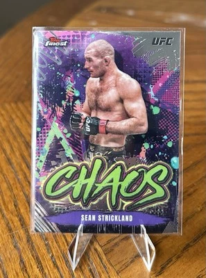 2024 Topps Finest UFC - Chaos Sean Strickland #CHA-11 - Image 1 of 2