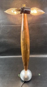Vintage Mid Century Atomic Space Age Art Deco Lamp Copper & Chrome - Picture 1 of 12