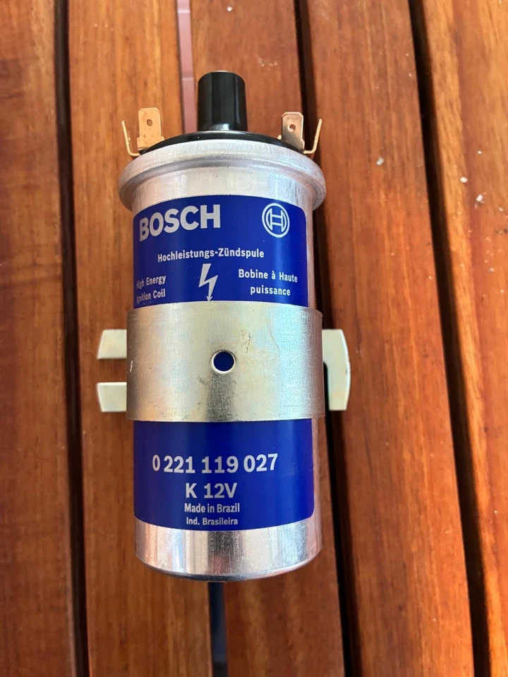 BOBINA ACCENSIONE BOSCH PER FIAT 900T, 900E, Pulmino, Panorama, Coriasco, AMIGO - Immagine 1 di 3