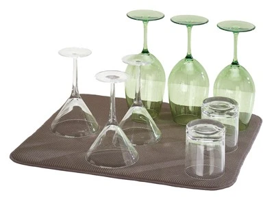 Paquete de 4 - Estera de secado de platos de microfibra, moca/marfil, 18 x 16 pulgadas - 41243 Foto 1 de 1