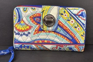 Vera Bradley Marina Paisley Turn Lock Wallet - Picture 1 of 12