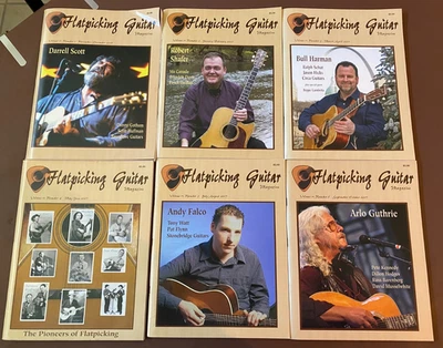 FLATPICKING GUITAR MAG Vol 11 '06-'07 6 issues D Scott, Andy Falco, etc CDs - Image 1 of 4