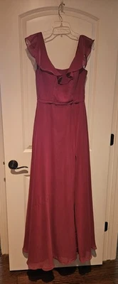 Azazie JINNY Bridesmaid's Dress Mulberry A6 Unaltered With Front Slit - Изображение 1 из 4