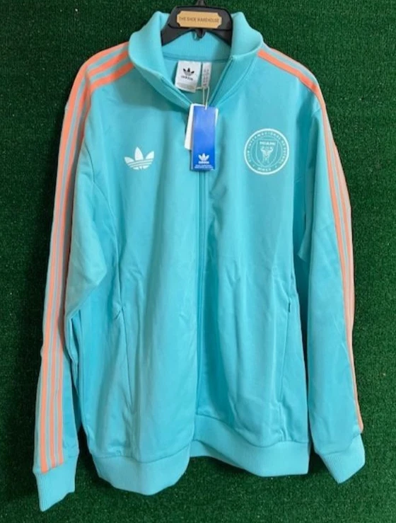 Men's Adidas CF 2024 Inter Miami Beckenbauer Track Top Mint Jacket JJ1829 Sz 2XL