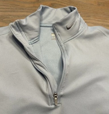 Pullover Nike Blue Fit Dry Element forrado 1/4 cremallera para mujer M (8-10) AJUSTADO Foto 1 de 4