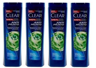 4x Clear Men  Schuppen-Shampoo ANTI PRURITO für Trockenes Haar  225ml - Bild 1 von 4