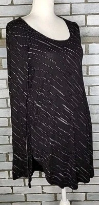 APT. Camisón 9 Essentials para mujer manga larga talla mediana negro Foto 1 de 4