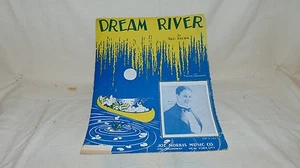 PARTITURAS VINTAGE 1928 DREAM RIVER DE GEO. MARRÓN - Imagen 1 de 9