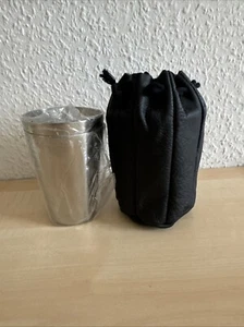 Edelstahl-Trinkbecher 2 St. im Lederbeutel - Bild 1 von 3