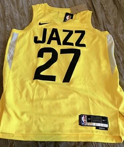 RUDY GOBERT Utah JAZZ Basketball NIKE Swingman Large 48 Jersey NEW Yellow NBA - Picture 1 of 4