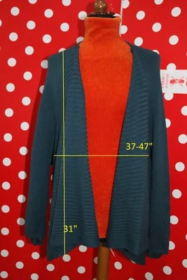 Cárdigan Ulla Popken talla grande 3X EE. UU. 24/26 DE 54/56 SUÉTER frente abierto mujer Foto 1 de 4