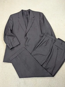 Traje Hart Schaffner Marx Hombre 50S 40x26 Gris Rayas Lana 2 Piezas Trompetista Dorado - Imagen 1 de 21