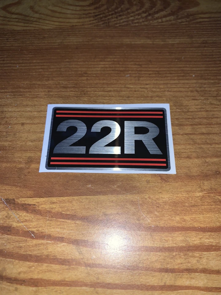 Calcomanía de cubierta de válvula 22R Toyota Pickup Truck 4runner calcomanía repro 1985 y más nueva Foto 1 de 1