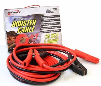 1 Gauge 25' Heavy Duty 1200Amp Auto Truck Jumper Booster Jumping Battery Cable - Image 1 of 3