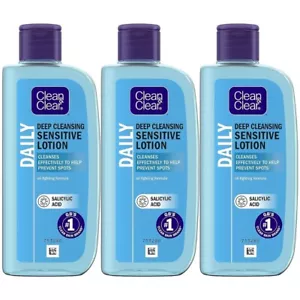 Clean & Clear Cleansing Lotion Sensitive Skin 200ml x 3 - Picture 1 of 9