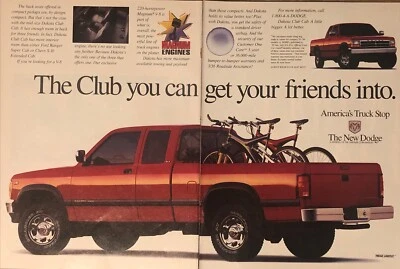 Dodge Dakota 1996 camioneta cabina club anuncio impreso Club puede conseguir amigos en colección años 90 Foto 1 de 4