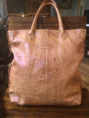 Bolso de Mano de Mujer GF Ferre Cuero Marrón Doble Asas Forrado NUEVO Foto 1 de 4