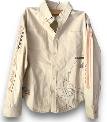 Disney BUZZ LIGHTYEAR Toy Story Pixar Button Up Shirt Long Sleeve Size 11/12 EUC - Image 1 of 4