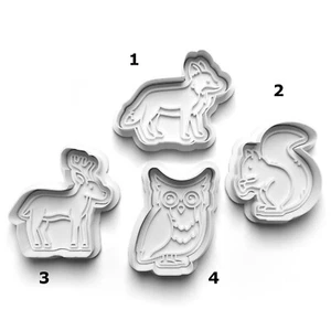 Forest animals Cookie Cutter and Embosser Stamp Fondant shape 8x8cm - Picture 1 of 1